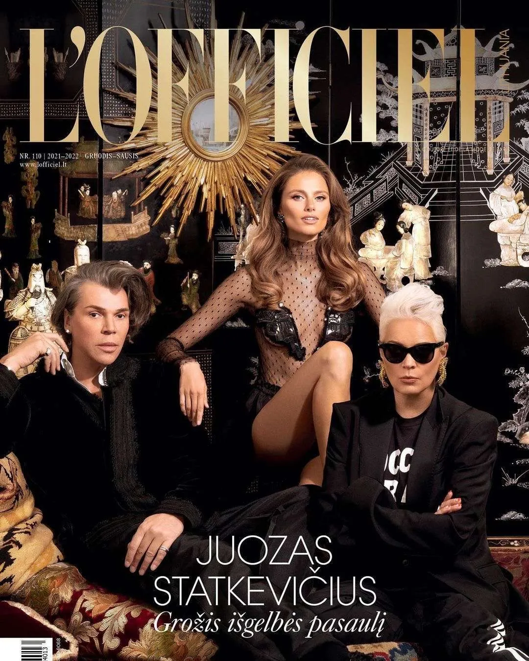 Žurnalo „L'Officiel Lietuva“ viršelis su dizaineriu Juozu Statkevičiumi